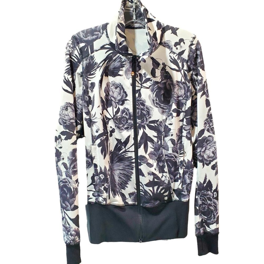 lululemon athletica Black and White Floral Jacket